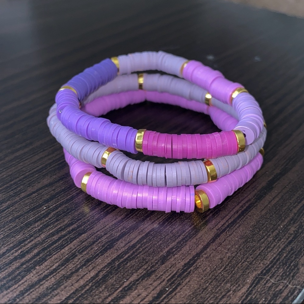 Heishi beaded bracelets